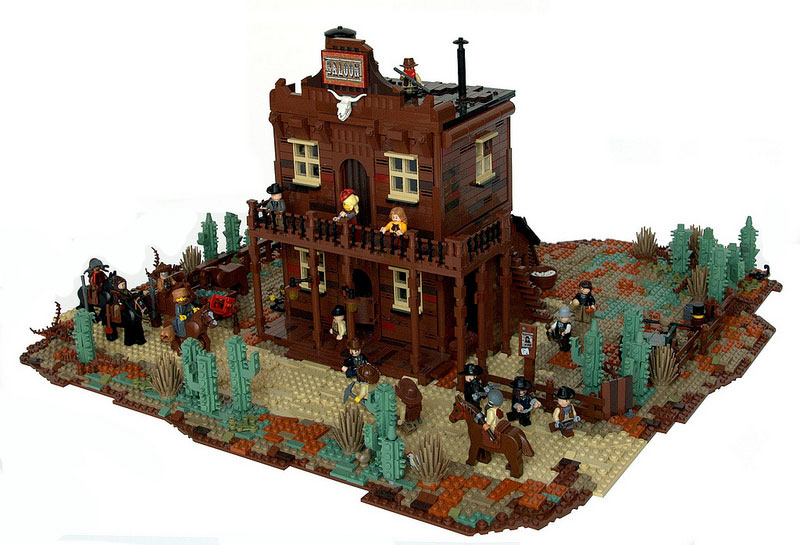 Illustration for article titled This old west Lego saloon even has a madam
